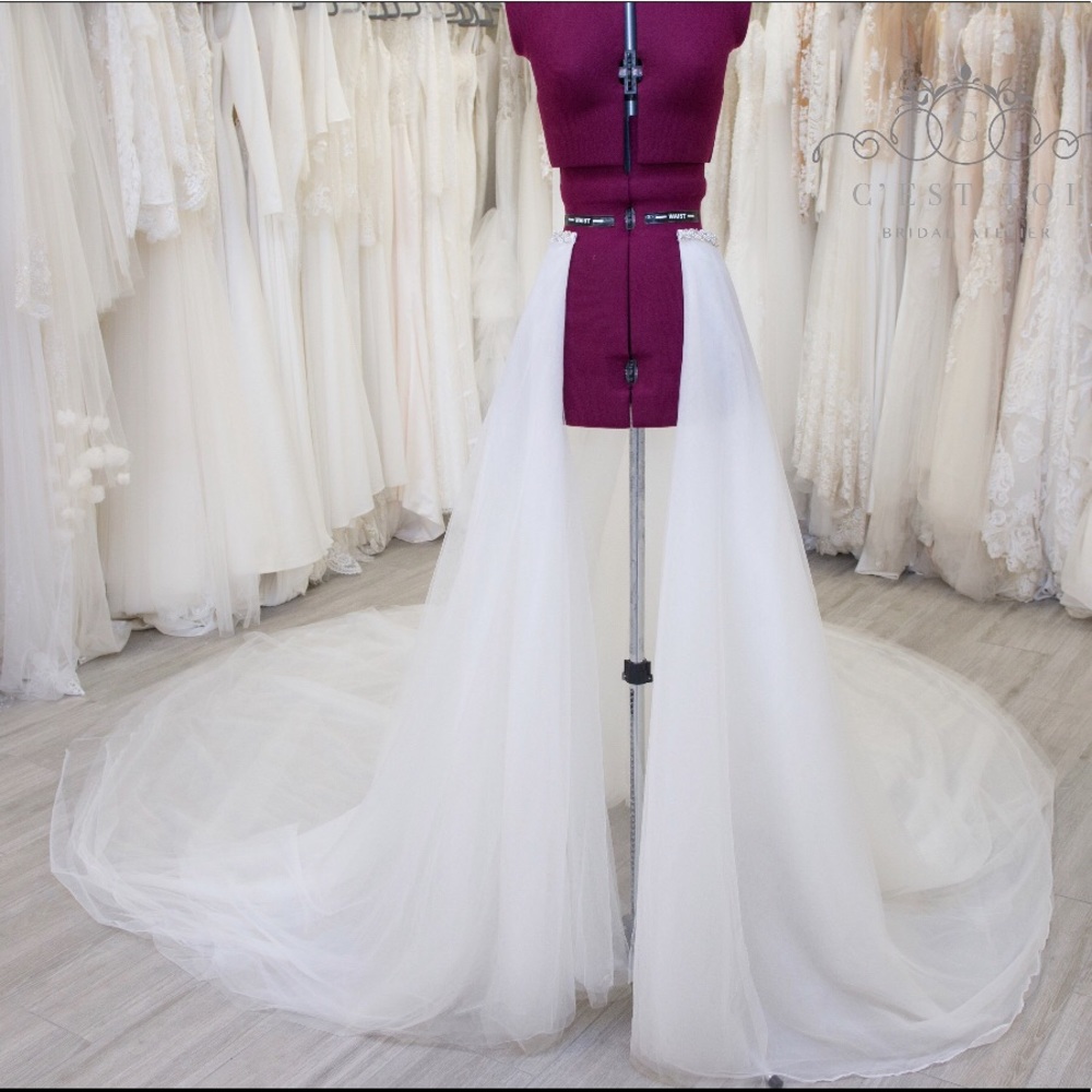 Tulle bridal overskirt